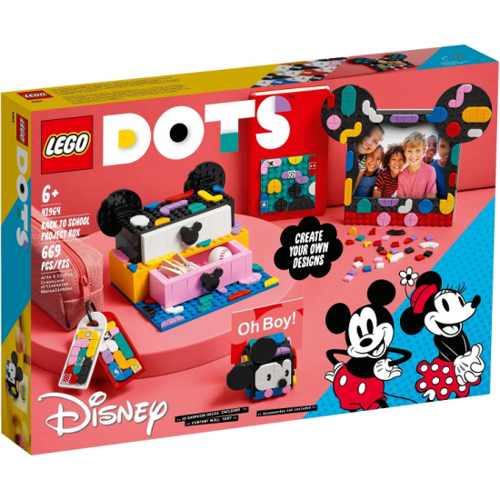 LEGO DOTS Mickey Mouse & Minnie Mouse Back-to-School Project Box 2023